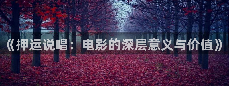 神马影视午夜场：《押运说唱：电影的深层意义与价值》